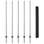 Reja con postes Gris 1.5 x 10 m Acero