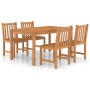 Garten-Essgruppe 5-teilig aus massivem Teakholz von vidaXL, Gartensets - Ref: Foro24-3059933, Preis: 688,78 €, Rabatt: %