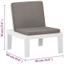 Sillones de jardín con cojines 2 unidades plástico blanco de vidaXL, Sillas de jardín - Ref: Foro24-3059823, Precio: 135,80 €...