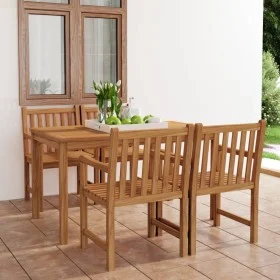 Conjunto de comedor de jardín 5 piezas madera maciza de teca de vidaXL, Conjuntos de jardín - Ref: Foro24-3059931, Precio: 79...