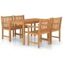 Conjunto de comedor de jardín 5 piezas madera maciza de teca de vidaXL, Conjuntos de jardín - Ref: Foro24-3059931, Precio: 79...