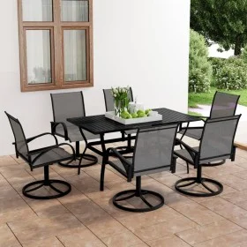 Garden dining set 7 pieces textilene and steel by vidaXL, Garden sets - Ref: Foro24-3060284, Price: 750,02 €, Discount: %