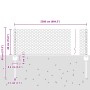 Reja con postes Gris 0.4 x 25 m Acero