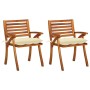 Dining garden chairs with cushions 2 units solid acacia wood by vidaXL, Garden chairs - Ref: Foro24-3060831, Price: 271,10 €,...