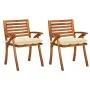 Dining garden chairs with cushions 2 units solid acacia wood by vidaXL, Garden chairs - Ref: Foro24-3060831, Price: 211,42 €,...