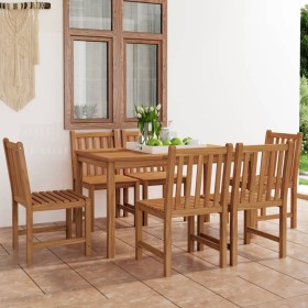 Conjunto de comedor de jardín 7 piezas madera maciza de teca de vidaXL, Conjuntos de jardín - Ref: Foro24-3059930, Precio: 89...