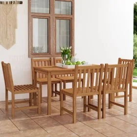 Garten-Essgruppe 7-teilig aus massivem Teakholz von vidaXL, Gartensets - Ref: Foro24-3059930, Preis: 872,08 €, Rabatt: %