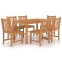 Garten-Essgruppe 7-teilig aus massivem Teakholz von vidaXL, Gartensets - Ref: Foro24-3059930, Preis: 892,99 €, Rabatt: %