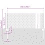 Reja con postes Gris 0.5 x 25 m Acero