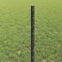 Reja con postes Gris 0.5 x 25 m Acero