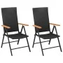 3-teiliges Garten-Essset in Schwarz und Braun von vidaXL, Gartensets - Ref: Foro24-3060070, Preis: 286,65 €, Rabatt: %