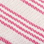 Manta a rayas de algodón rosa y blanco 125x150 cm