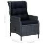 3-teiliges Gartenmöbel-Set dunkelgraues synthetisches Rattan und Kissen von vidaXL, Gartensets - Ref: Foro24-3060148, Preis: ...