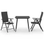 3-teiliges schwarzes Garten-Essset von vidaXL, Gartensets - Ref: Foro24-3060064, Preis: 241,69 €, Rabatt: %