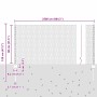 Reja con postes Gris 0.8 x 25 m Acero