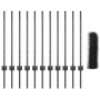 Reja con postes Gris 0.8 x 25 m Acero