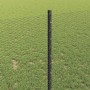 Reja con postes Gris 1 x 25 m Acero