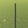 Reja con postes Gris 1 x 25 m Acero