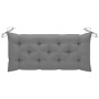 Banco de jardín 2 plazas madera eucalipto gris y cojín 120 cm de vidaXL, Bancos de jardín - Ref: Foro24-3061039, Precio: 200,...
