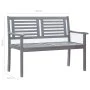 2-seater garden bench in gray eucalyptus wood and 120 cm cushion by vidaXL, garden benches - Ref: Foro24-3061039, Price: 201,...
