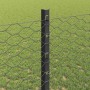 Reja con postes Gris 1.2 x 25 m Acero