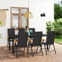 7-teiliges Garten-Essset in Schwarz und Braun von vidaXL, Gartensets - Ref: Foro24-3060074, Preis: 589,33 €, Rabatt: %