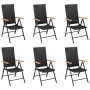 7-teiliges Garten-Essset in Schwarz und Braun von vidaXL, Gartensets - Ref: Foro24-3060074, Preis: 589,33 €, Rabatt: %