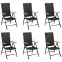7-teiliges Garten-Essset in Schwarz und Braun von vidaXL, Gartensets - Ref: Foro24-3060074, Preis: 572,14 €, Rabatt: %