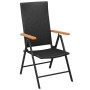 7-teiliges Garten-Essset in Schwarz und Braun von vidaXL, Gartensets - Ref: Foro24-3060074, Preis: 589,33 €, Rabatt: %