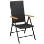 7-teiliges Garten-Essset in Schwarz und Braun von vidaXL, Gartensets - Ref: Foro24-3060074, Preis: 572,14 €, Rabatt: %