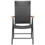 7-teiliges Garten-Essset in Schwarz und Braun von vidaXL, Gartensets - Ref: Foro24-3060074, Preis: 572,14 €, Rabatt: %
