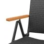 7-teiliges Garten-Essset in Schwarz und Braun von vidaXL, Gartensets - Ref: Foro24-3060074, Preis: 572,14 €, Rabatt: %
