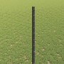 Reja con postes Gris 1.4 x 25 m Acero