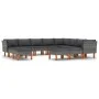 12-piece garden furniture set and gray synthetic rattan cushions by vidaXL, Garden sets - Ref: Foro24-3059725, Price: 819,97 ...