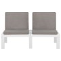 6-piece garden furniture set with white plastic cushions by vidaXL, Garden sets - Ref: Foro24-3059833, Price: 451,29 €, Disco...