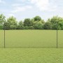 Reja con postes Gris 1.5 x 25 m Acero