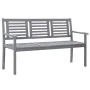 3-seater garden bench in gray eucalyptus wood and 150 cm cushion by vidaXL, garden benches - Ref: Foro24-3061057, Price: 221,...