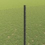 Reja con postes Gris 1.5 x 25 m Acero