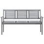 3-seater garden bench in gray eucalyptus wood and 150 cm cushion by vidaXL, garden benches - Ref: Foro24-3061057, Price: 221,...