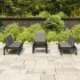 Set de muebles de jardín 4 piezas con cojines plástico gris de vidaXL, Conjuntos de jardín - Ref: Foro24-3059836, Precio: 333...