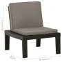 Set de muebles de jardín 4 piezas con cojines plástico gris de vidaXL, Conjuntos de jardín - Ref: Foro24-3059836, Precio: 333...