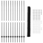 Reja con postes Gris 1.6 x 25 m Acero