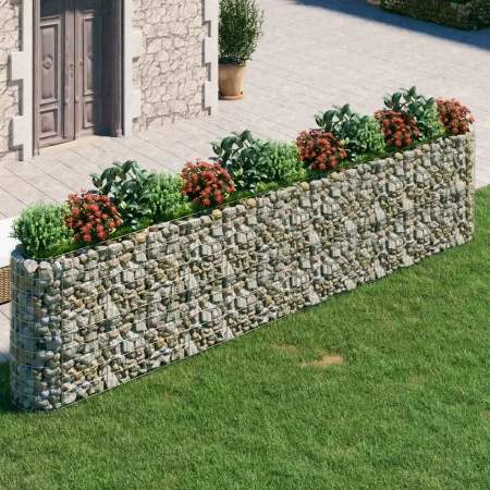 Arriate de gaviones de hierro galvanizado 470x50x100 cm de vidaXL, Maceteros y jardineras - Ref: Foro24-152037, Precio: 153,15 €