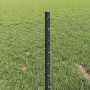 Reja con postes Gris 0.4 x 50 m Acero