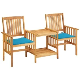 Garden chairs and table with solid acacia wood cushions by vidaXL, Garden sets - Ref: Foro24-3061279, Price: 145,44 €, Discou...