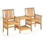 Garden chairs and table with solid acacia wood cushions by vidaXL, Garden sets - Ref: Foro24-3061279, Price: 145,44 €, Discou...