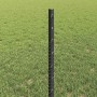 Reja con postes Gris 0.5 x 50 m Acero