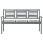 3-seater garden bench in gray eucalyptus wood and 150 cm cushion by vidaXL, garden benches - Ref: Foro24-3061067, Price: 217,...