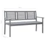 3-seater garden bench in gray eucalyptus wood and 150 cm cushion by vidaXL, garden benches - Ref: Foro24-3061067, Price: 217,...