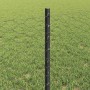 Reja con postes Gris 0.6 x 50 m Acero